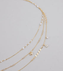 Casual Glamour Faux Pearl Belly Chain