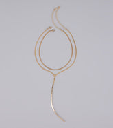 Double Trouble Snake Chain Lariat Necklace Set