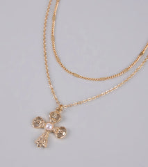 Fashionable Faith Layered Cross Pendant Necklace