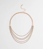 Perfect Girl Layered Rhinestone Necklace