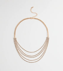 Perfect Girl Layered Rhinestone Necklace