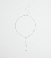 Luxe Aura Cubic Zirconia Lariat Necklace