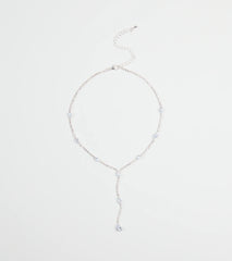 Luxe Aura Cubic Zirconia Lariat Necklace