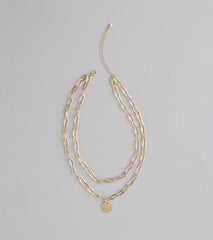Level Up Layered Paperclip Chain Necklace