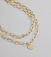Level Up Layered Paperclip Chain Necklace