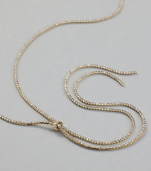Luxe Glimmer Rhinestone Long Necklace