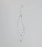 Make An Impression Rhinestone Halo Charm Necklace