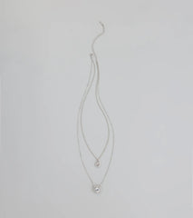 Make An Impression Rhinestone Halo Charm Necklace