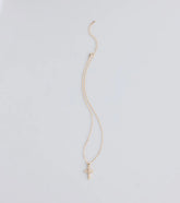 Divine Shine Cubic Zirconia Cross Necklace