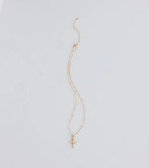 Divine Shine Cubic Zirconia Cross Necklace