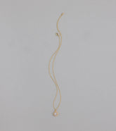 Radiant 14K Plated Cubic Zirconia Charm Necklace