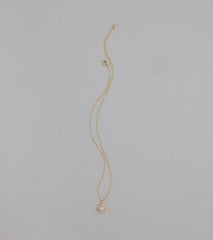 Radiant 14K Plated Cubic Zirconia Charm Necklace