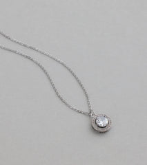 Elegantly Chic Cubic Zirconia Pendant Necklace