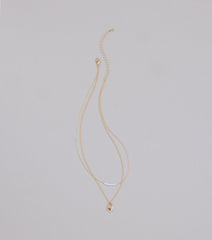 Dainty Heart Lock Charm Layered Necklace