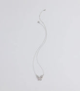 Dainty Beauty Rhinestone Butterfly Necklace