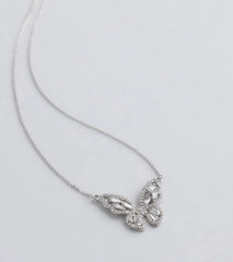 Dainty Beauty Rhinestone Butterfly Necklace