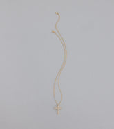 Divine Sparkle Cubic Zirconia Cross Necklace