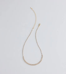 Hidden Gem Rhinestone Bar Necklace