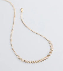 Hidden Gem Rhinestone Bar Necklace