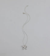 Simply Sparkling Rhinestone Bow Necklace