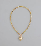 So Adorable Heart Charm Chain Necklace