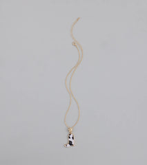 Southern Charm Faux Fur Cowboy Boot Necklace