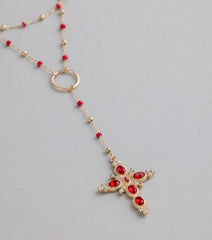 Bless Your Drama Layered Cross Necklace