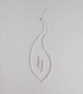 Shine Bright Rhinestone Necklace and Earrings Set