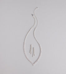 Shine Bright Rhinestone Necklace and Earrings Set