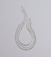All The Sparkle Rhinestone Chain Necklace Set