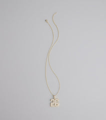 Lucky Sparkle 26 Rhinestone Charm Necklace