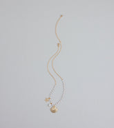Seas The Day Pearl and Charm Statement Necklace