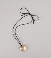 Keep It Cute Heart Cord Necklace