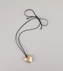 Keep It Cute Heart Cord Necklace