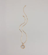 Stay Lucky Clover Charm Paperclip Chain Necklace