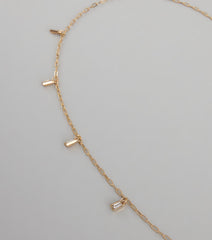 Dainty Luxe Rhinestone Charm Belly Chain