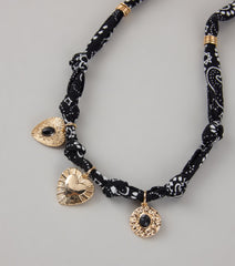 Cowgirl Cool Bandana Charm Necklace