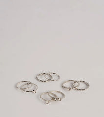 Made To Sparkle Eight-Pack Ring Set