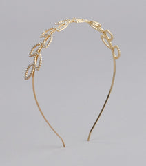 Crowning Moment Rhinestone Leaf Headband