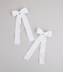 Soft Girl Season Hair Bow Clip Set