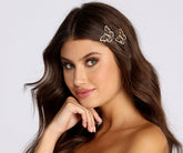 Butterfly Baby Rhinestone Hair Clips