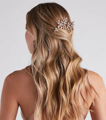 Dreamy Rhinestone Leaf Hair Comb