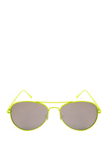 Neon Mirrored Aviator Sunglasses