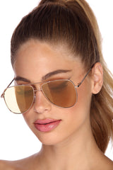 Neon Mirrored Aviator Sunglasses