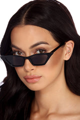 Edgy Narrow Cat Eye Sunglasses