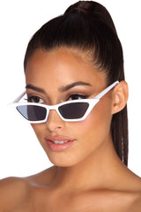 Edgy Narrow Cat Eye Sunglasses