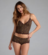 Western Horseshoe Lace Trim Pajama Top