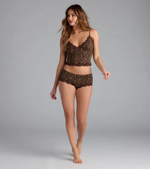 Western Horseshoe Lace Trim Pajama Top