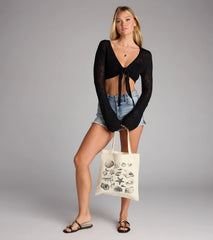 Living By The Sea Canvas Tote Bag