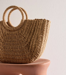 Stylish Destination Straw Tote Bag